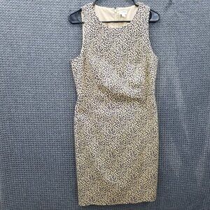 J crew Animal Print Dress Sleeveless Women's 8 Bodycon